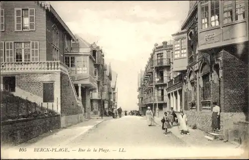 Ak Berck Plage Pas de Calais, Rue de la Plage