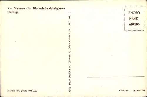 Ak Saalburg Ebersdorf in Thüringen, Am Stausee der Bleiloch Saaletalsperre, Salondampfer