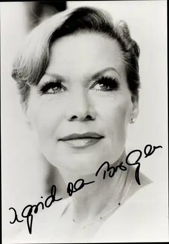 Ak Schauspielerin Ingrid van Bergen, Portrait, Autogramm