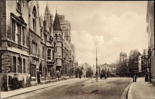 Ak Oxford Oxfordshire England, Broad Street