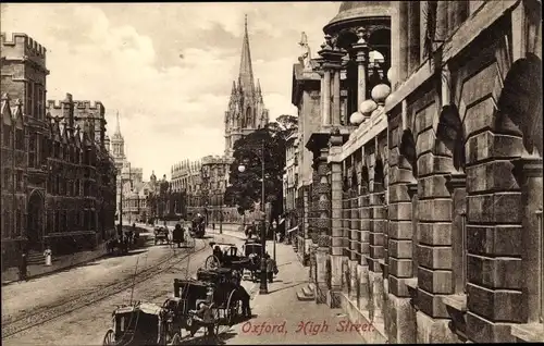 Ak Oxford Oxfordshire England, Hauptstraße