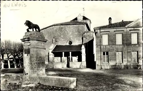 Ak Aulnois en Perthois Meuse, Rathausschule