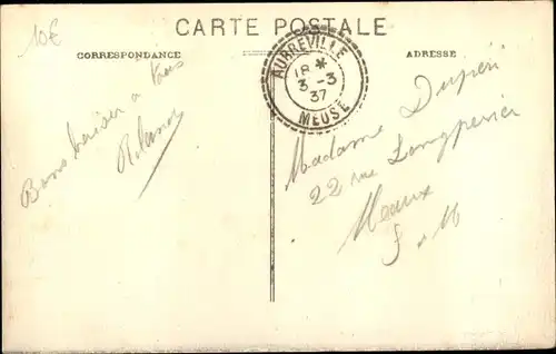 Ak Courcelles les Aubreville-Meuse, le Pont