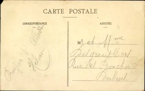 Ak Albert Somme, Place Faidherbe, Das Denkmal