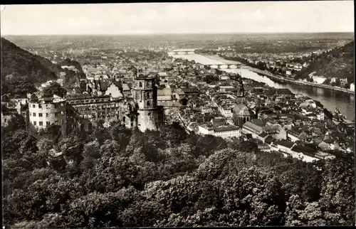 Ak Heidelberg am Neckar, Blick vom Rindenhäuschen