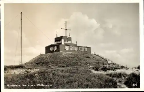 Ak Nordseebad Norderney Ostfriesland, Wetterwarte