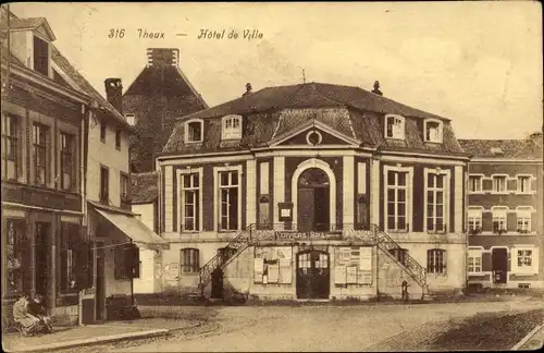 Ak Theux Wallonie Lüttich, Rathaus