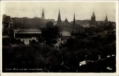 Ak Essen im Ruhrgebiet, Blick auf die innere Stadt