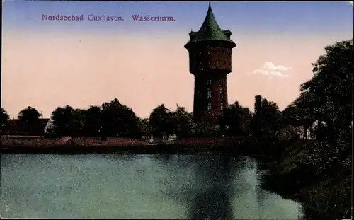 Ak Cuxhaven in Niedersachsen, Wasserturm, Bahnhofswasserloch