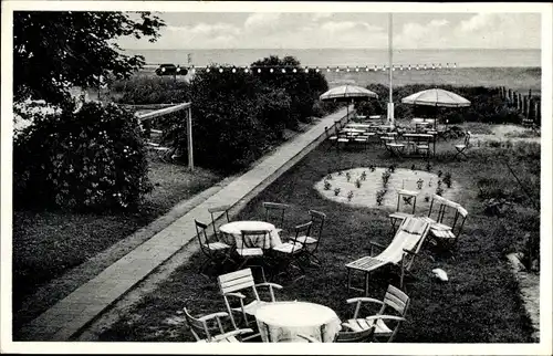 Ak Nordseebad Duhnen Cuxhaven, Hotel Erholung, Garten