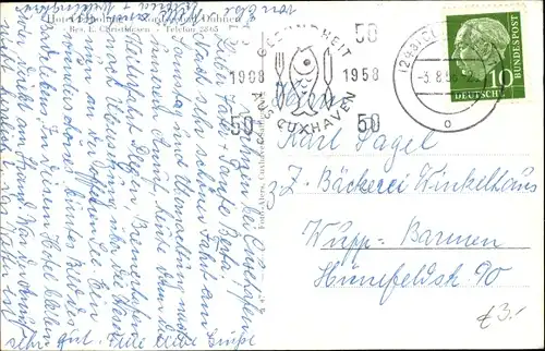 Ak Nordseebad Duhnen Cuxhaven, Hotel Erholung, Garten