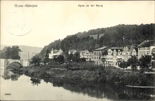Ak Hann. Münden in Niedersachsen, Partie an der Werra