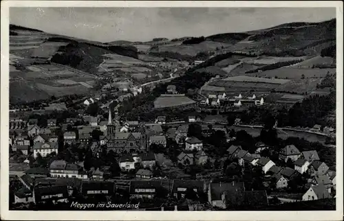 Ak Meggen Lennestadt im Sauerland, Ortsansicht