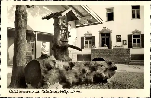 Ak Wertach im Allgäu, Ortsbrunnen