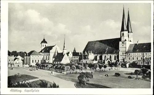 Ak Altötting in Oberbayern, Kapellplatz, Kirche