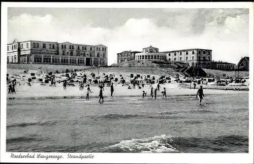 Ak Nordseebad Wangerooge in Ostfriesland, Strandpartie, Cafe Pudding