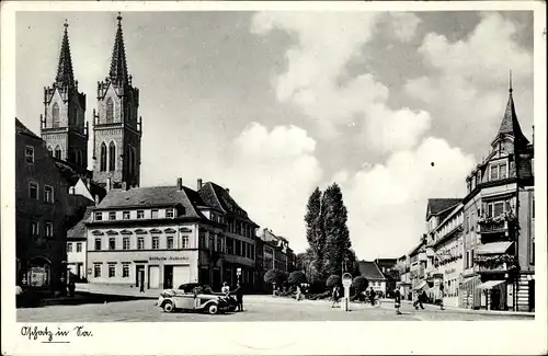 Ak Oschatz Nordsachsen, Hindenburg Platz, Geschäft
