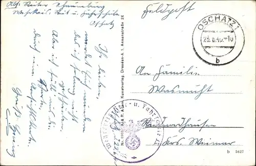 Ak Oschatz Nordsachsen, Hindenburg Platz, Geschäft