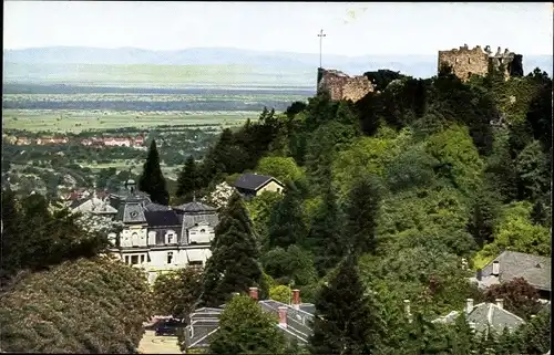 Ak Badenweiler im Schwarzwald, Burgruine, Rheinebene