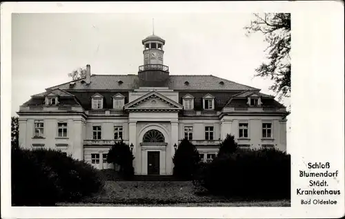 Ak Bad Oldesloe in Holstein, Schloss Blumendorf, Städt. Krankenhaus