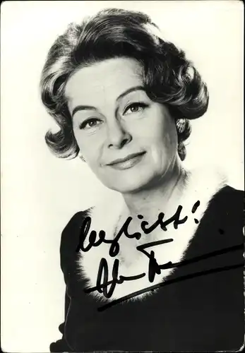 Ak Schauspielerin Ilse Werner, Portrait, Autogramm