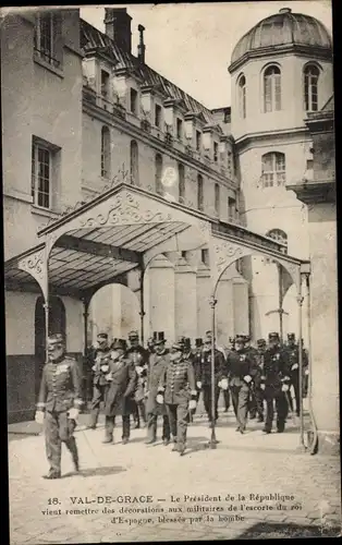 Ak Paris V. Arrondissement Panthéon, Val de Grace, Der Präsident der Republik