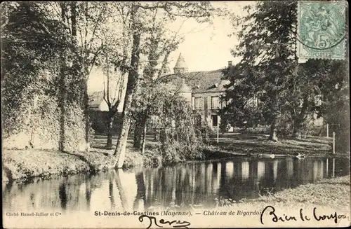 Ak St. Denis de Gastines Mayenne, Schloss