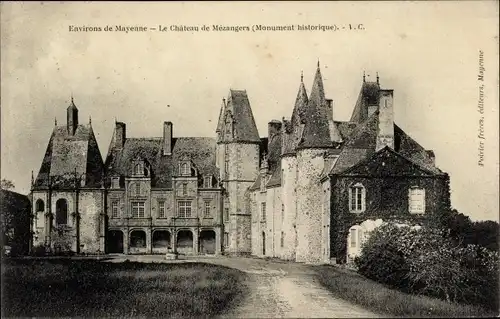 Ak Mayenne, Schloss von Mézangers