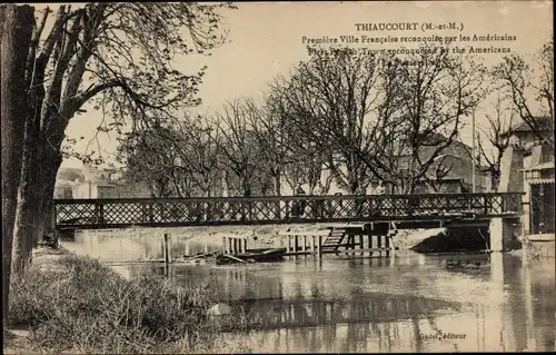 Ak Thiaucourt Meurthe et Moselle, Pont