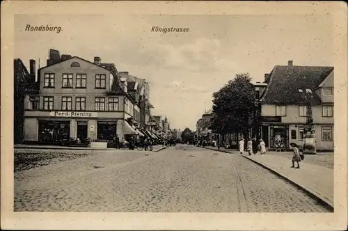 Ak Rendsburg in Schleswig Holstein, Königstraße