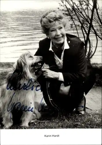 Ak Schauspielerin Karin Hardt, Portrait, Autogramm