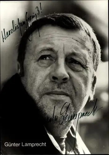 Ak Schauspieler Günter Lamprecht, Portrait, Autogramm