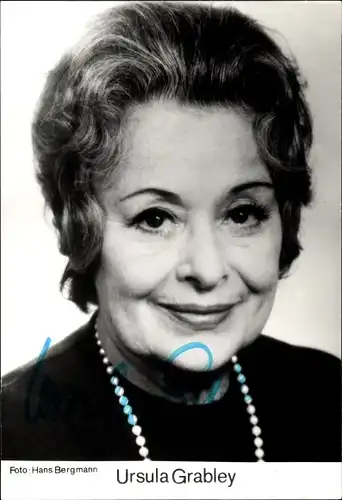 Ak Schauspielerin Ursula Grabley, Portrait, Autogramm