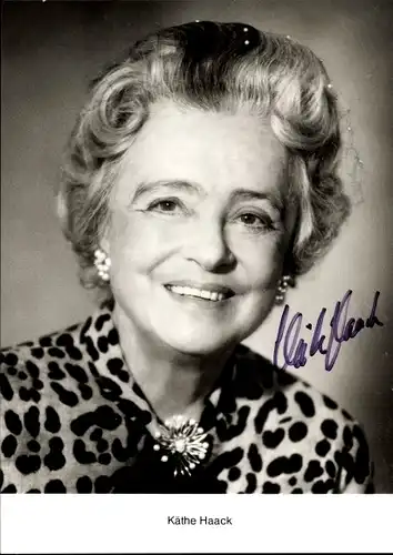 Ak Schauspielerin Käthe Haack, Portrait, Autogramm