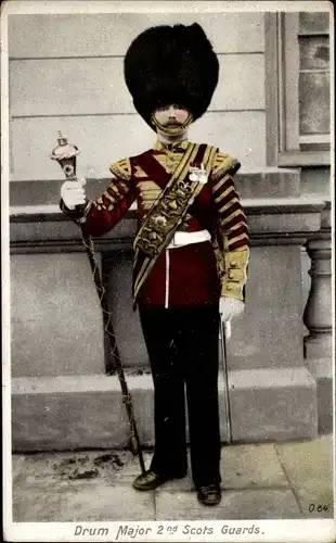 Ak Drum Major 2nd Scots Guards, britischer Soldat in Uniform