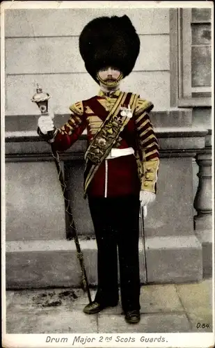 Ak Drum Major 2nd Scots Guards, britischer Soldat in Uniform