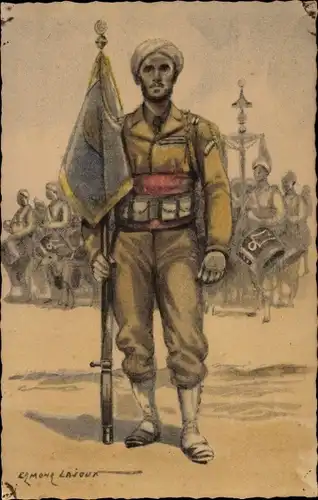 Künstler Ak Lasoux, Tirailleur Algerien