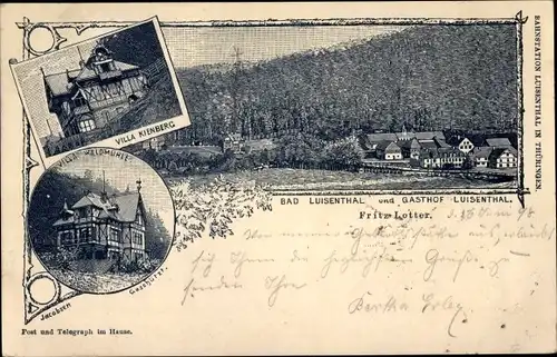 Litho Luisenthal im Landkreis Gotha Thüringer Wald, Gasthof, Inh. Fritz Lotter, Kienberg