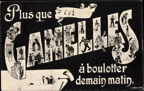 Buchstaben Ak Französische Soldaten, Soldatenleben