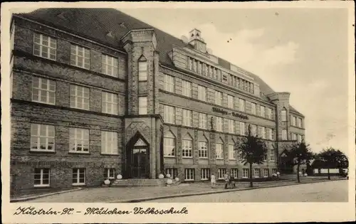 Ak Kostrzyn nad Odrą Cüstrin Küstrin Ostbrandenburg, Mädchen-Volksschule