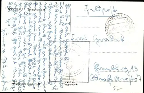 Ak Vyškov Wischau Südmähren, Totalansicht
