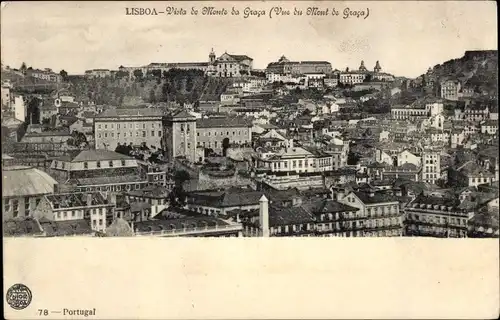 Ak Lisboa Lissabon Portugal, Vista do Monte Graca