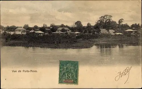 Ak Porto Novo Benin-Novo, Flussansicht