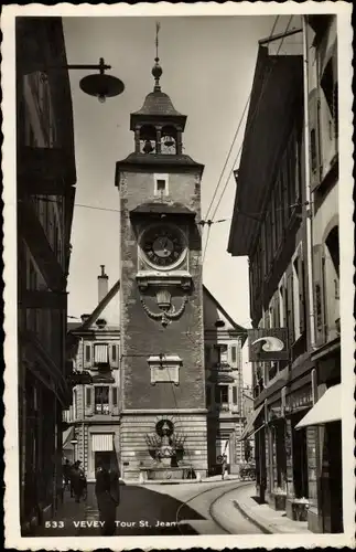 Ak Vevey Kanton Waadt, Tour St Jean
