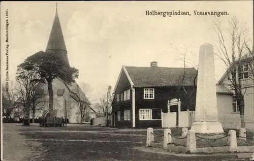 Ak Vossevangen Norwegen, Holbergspladsen