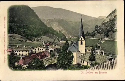 Ak Sankt Jodok am Brenner Tirol, Ortsansicht