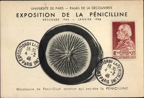 Ak Paris, Université de Paris, Palais de la Découverte, Exposition de la Pénicilline 1945