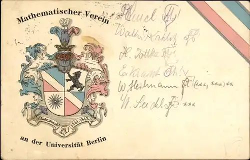 Studentika Präge Ak Berlin, Mathematischer Verein an der Universität Berlin