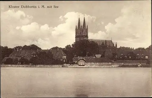 Ak Dobbertin Mecklenburg, Kloster Dobbertin, See