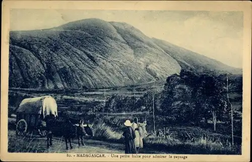 Ak Madagaskar, Missionar, Fuhrwerk